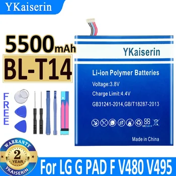 5500mAh YKaiserin Baterija BL-T14 BLT14 už LG G MYGTUKAI F V480 V495 V496 V490 GPAD Bateria