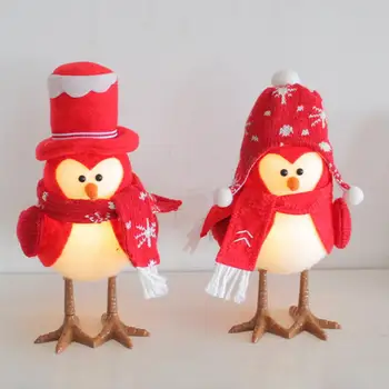 Kalėdų Šviesos Paukštis Kalėdų Vakarėlį Paukščių Puošmena Šviesos Iki Atostogų Dekoro su Švenčių Megzti Paukščių Papuošalai Kalėdų
