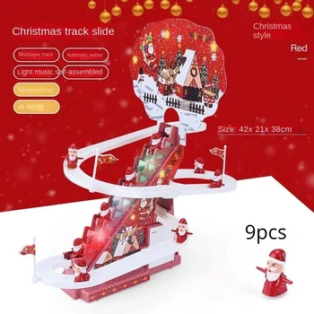 Naujas Santa Claus Laipioti Laiptais, Ankstyvojo Ugdymo Elektros Stebėti Mažai Geltona Antis Šviesos Muzika Kiaulių Žaislai Kalėdų Dovana Helovinas
