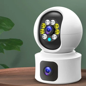 2.4 G, Wi-fi Kamera su Dviguba Ekranai Kūdikio stebėjimo Naktinio Matymo Indoor Mini Apsaugos Kamera, Belaidė Stebėjimo Kamera