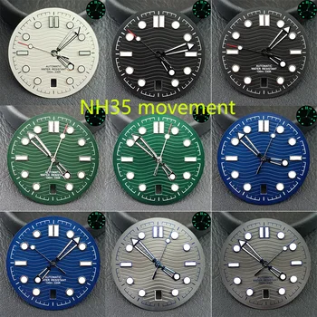 31,5 mm ratukas+rodyklė pakeitimo aksesuaras NH35 judėjimo, 6 val. kalendorinių 300 serijos watch dial priedų
