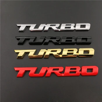 1Pcs Universal 3D Metalo Laišką Automobilių Stilius TURBO Boost Pakrovimo Skatinimo Logotipas Ženklelis, Lipdukas, Decal, Auto Priedai
