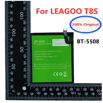 100% Naujas Originalias Aukštos Kokybės BT-5508 Telefono Baterija LEAGOO T8S BT5508 Originali Pakeitimo Baterijas Batteria 3080mAh