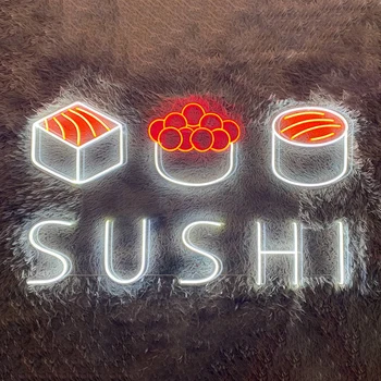 Japonų Suši Neon Led Ženklas Pasirinktinių Verslo Logotipas, Neono Ženklais Restoranas Virtuvės Sienų Apmušalai Neoninės Šviesos Suši Parduotuvėje Sienų Dekoras