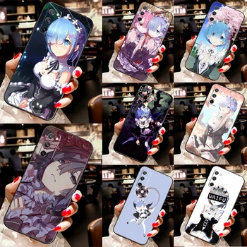 Anime Re NULIO Ram Rem Case For Samsung Galaxy S23 S21 Ultra S22 Plius 10 Pastaba S8 S9 S10 20 Pastaba Ultra S20 FE Dangtis