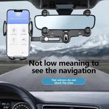 Galinio vaizdo Veidrodis, Telefono Laikiklis, tvirtinimas Automobilyje Multi-directional 360 laipsnių Pasukti Ištraukiama Navigacijos Laikiklis