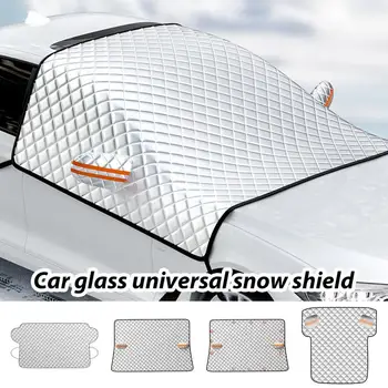 Automobilių Stiklų Sniego danga Universalus žiemos sniego skydas anti-sniego Blokatorius Su šviesą Atspindinčios Juostos Įspėjimo Automobilių priedai