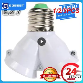 1/2/3PCS CoRui Varžtas E27 Bazinė LED Šviesos Lempos, Lemputės, Lizdas E27, kad 2-E27 Splitter Adapteris lempos laikiklis E27 lizdas lemputės laikiklį
