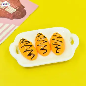 Naujas 10vnt/rinkinys Lėlių namelis Modeliavimas Hot Dog Duona Lėlių Mini Maisto produktų, Žaislų 1/12 Lėlės Namas Papuošalai Priedai