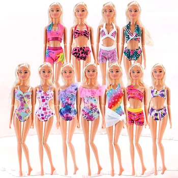 Lėlės Drabužių Vasaros Plaukimo Dėvėti Barbie Lėlės Bikini Komplektas