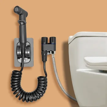 Bidė, tualetas purkštuvas nustatyti purškimo vandens vonios kambarys nešiojamą bidė purkštuvas tualetas, dušas dvigubo lizdo kampas vožtuvas tualeto reikmenys