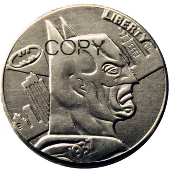 BU(22)Valkata Nikelio 1937-D 3-Turkiškas Buffalo Nikelio Retas Kūrybos Juokinga Kopijuoti Monetos