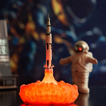 Raketų Paleidimo Šviesos Juokinga Šokiruojančio Meno Apdailos 3D Lempos Kūrybos Šviesos Vaikai Naktį Šviesos