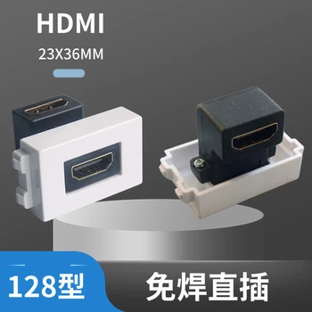 Prie sienos tvirtinamas HDMI tiesiogiai dangos 90 laipsnių alkūnė moterų ir moterų skydelis modulis kompiuterio vaizdo stebėjimo įranga