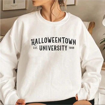 Halloweentown Universiteto Marškinėlius Rudenį Helovinas Palaidinės Moterims, Hoodies Halloweentown Hoodie Ilgomis Rankovėmis Viršūnes Puloveriai