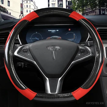 Anglies Pluošto Oda D Formos Automobilio Vairo Dangtelis Tesla Model X 2013 - 2021 Modelis S Modelis Y 2013-2021 Auto Priedai