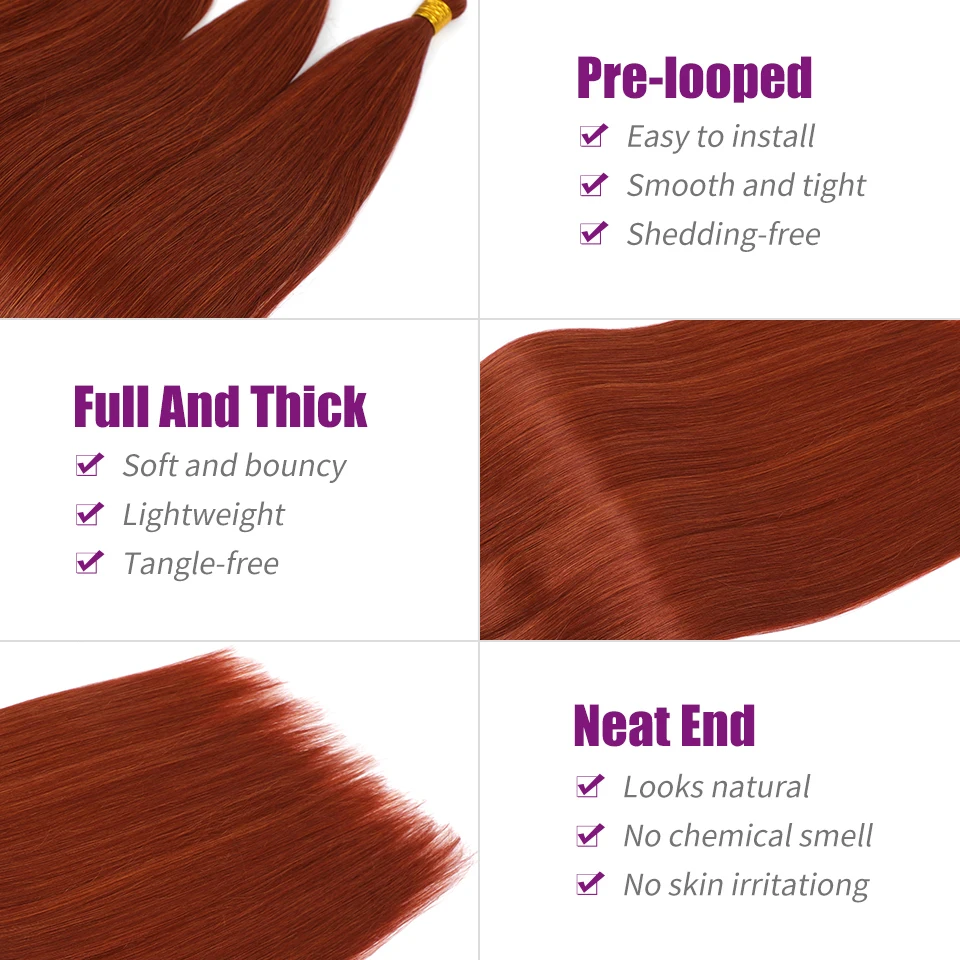 30 Colių Ariel Tiesiai Ponio Plaukų Ryšulių Nėrimo Nerijos Plaukų Sintetinių Pynimo Plaukus Ombre Rudos Spalvos Minkštas Nėrimo Plaukų Priauginimas